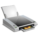 And, Print, Fax, printer Black icon