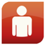 people, user, profile, Human, Account Firebrick icon