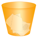 Full, recycle bin, Trash Khaki icon