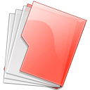 red, Folder Salmon icon