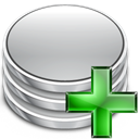 Database, db, Add, plus Silver icon