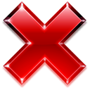 sign out, stop, remove, Del, logout, button, cancel, delete, Close, Exit, no, quit DarkRed icon