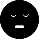 Rest, Emoticon, Emoticons Square, interface, sleep, Resting, Sleeping, square, emoticons, Sleepy Black icon