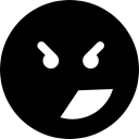 Face, Emoticon, faces, interface, Angry Face, Emotions, Angry, square, Emotion, emoticons Black icon