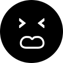 Emoticon, interface, faces, Eyes, emoticons, Face, square, Emoticon Square, disgusted, Closed Black icon