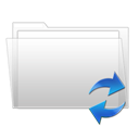 Folder, sync Black icon