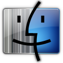 Finder, gray, Blue DarkGray icon