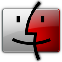 red, Finder DarkGray icon