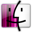 Finder, pink DarkSlateGray icon
