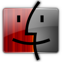 Finder, red, gray DarkSlateGray icon