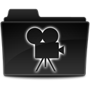 film, movie, video Black icon