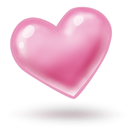 pink, Heart, love, valentine Black icon