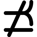 sign, symbol, mathematical, signs, Does Not Precede Or Equal, symbols, Mathematical Operator, mathematics, maths Black icon