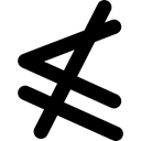 Neither Less Or Equal, symbol, symbols, mathematics, maths, mathematical, sign, signs Black icon