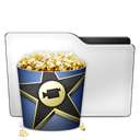 popcorn, film, movie, video Black icon