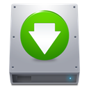 Down, Descend, hard disk, Hdd, Decrease, descending, fall, download, hard drive DarkGray icon