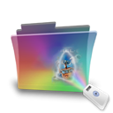 movie, Folder, film, Rainbow, video Black icon