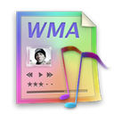 Wma, paper, document, File Black icon