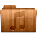 music, glossy SaddleBrown icon