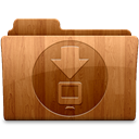 Downloads, glossy SaddleBrown icon