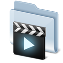 Folder, video Black icon