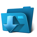 Folder, Downloads DarkCyan icon