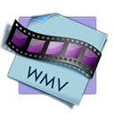 video, paper, document, File, Wmv LightBlue icon