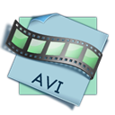 paper, Avi, video, File, document LightBlue icon
