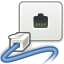 network, Gnome, wired WhiteSmoke icon