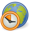 Gnome, Timezone Black icon