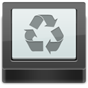 recycle, Bin, Empty, Blank DarkSlateGray icon