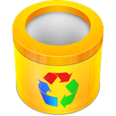 Bin, Blank, Empty, recycle Gold icon