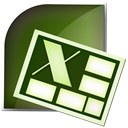 office, microsoft, Excel DarkOliveGreen icon