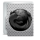 Firefox, Browser, metal Black icon