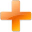 Orange, Add, plus Black icon