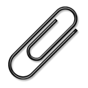 paper clip, Black, Attachment Black icon