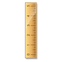 height, ruler, measure Black icon