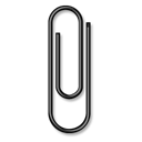 paper clip, Black Black icon