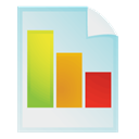 report, chart, paper, File, result, Bar, graph, document PowderBlue icon