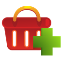 plus, shoppingbasket, E commerce, Add, shopping basket Firebrick icon