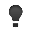 Light bulb Black icon