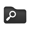 Folder, search, seek, Find Black icon