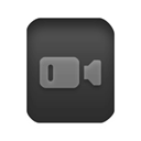 File, paper, document, video Black icon