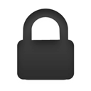 Lock, security, locked Black icon