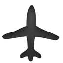 Plane, airplane Black icon