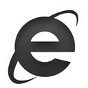 Ie, Browser Black icon