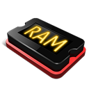 mem, memory, ram Black icon