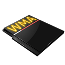 Wma, document, File, paper Black icon