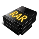 Rar, paper, document, File Black icon
