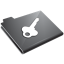 Key, password, grey Black icon